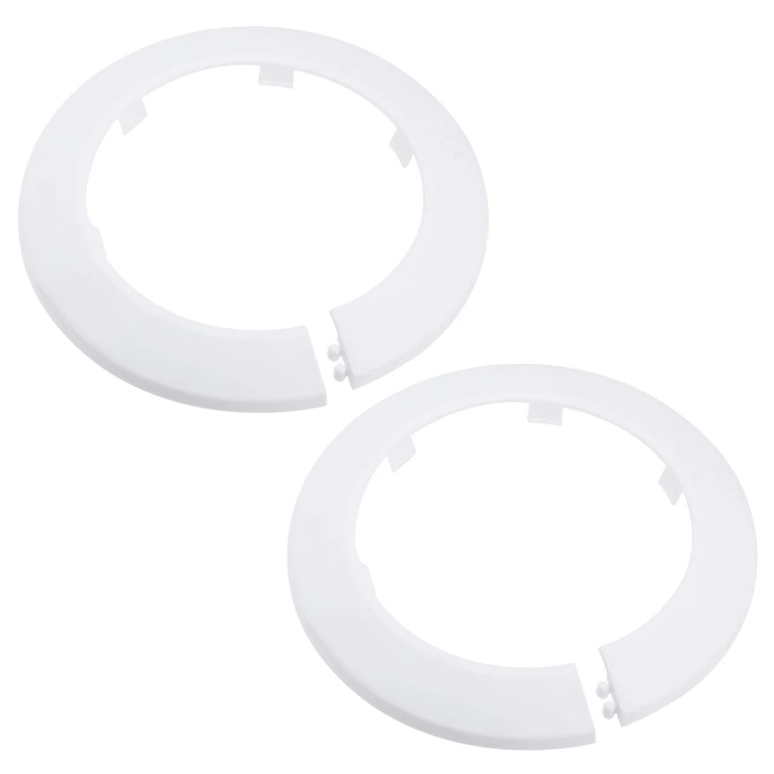 2pcs 89mm Pipe Cover Decoration PP Plastic Water Pipe Escutcheon White