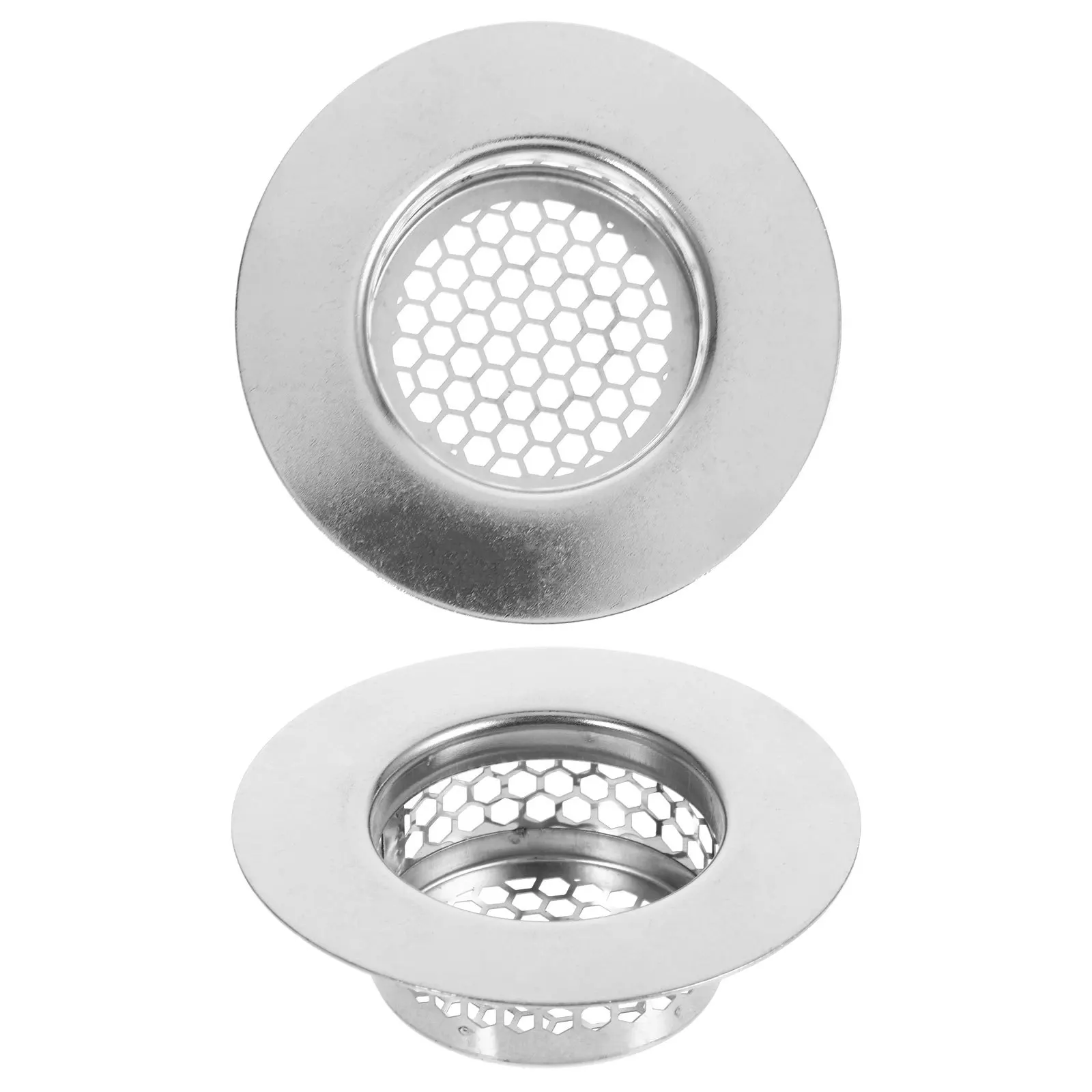 2 قطعة الفولاذ المقاوم للصدأ استنزاف الشعر الماسك المطبخ بالوعة الحمام مصفاة حوض الاستحمام مكافحة تسد مرشح شبكي Rv دش الطابق