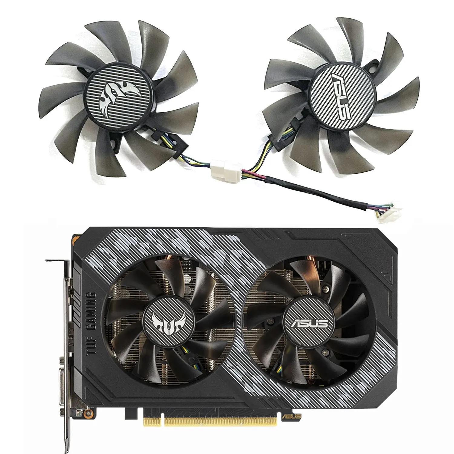 

RTX2060 GTX1660 GTX1650 Video Card Fan For ASUS TUF Gaming GTX 1650 1660 Super RTX 2060 Graphics Card FD8015U12S T129215BU