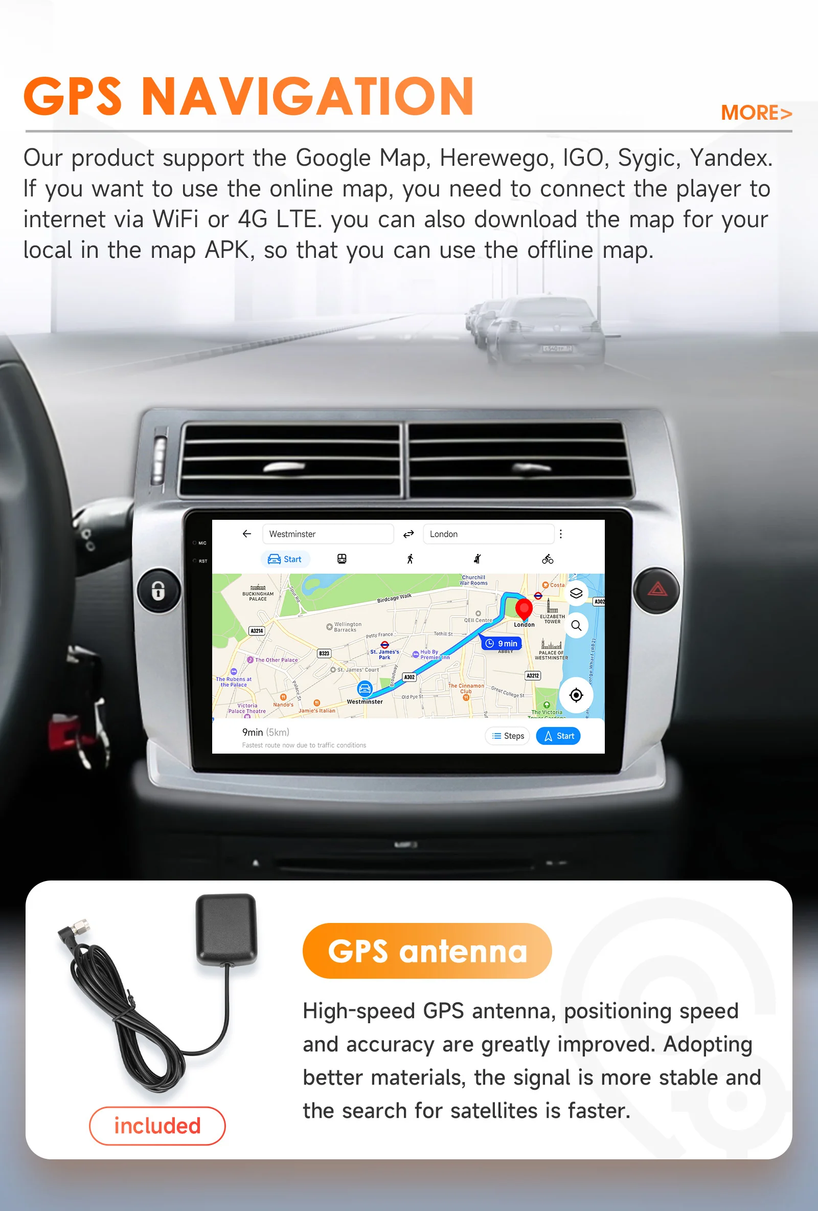 Hizpo 9" Autoradio Multimedia für Citroen C4 C-Triomphe C-Quatre 2004 - 2009 CarPlay Android Auto Kein 2 Din 2din DVD Stereo RDS – Detail 29