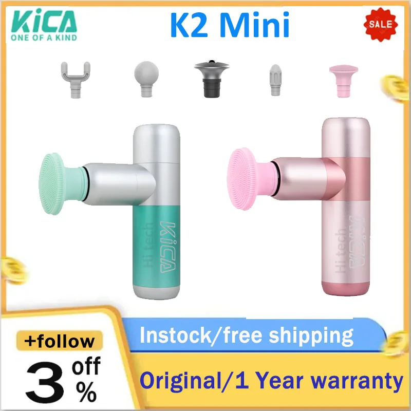 NEW KICA K2 MINI Fascia Gun Electric Body Massage 4 Vibration Speeds Handheld for Fitness Athletes Muscle Pain Relie