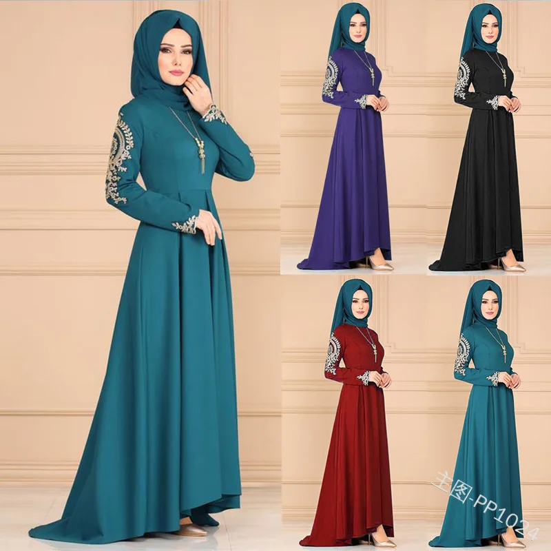 

2026 New Women's Muslim Dress Elegant Evening Gown with Abaya Party Wear Modest for Wedding Eid Celebration