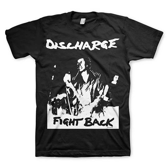 Uk Band Discharge T-Shirt Punk Cotton Short Sleeves Graphic Clothing Men's Tops Shirt for Man Unsiex Cotton Tee