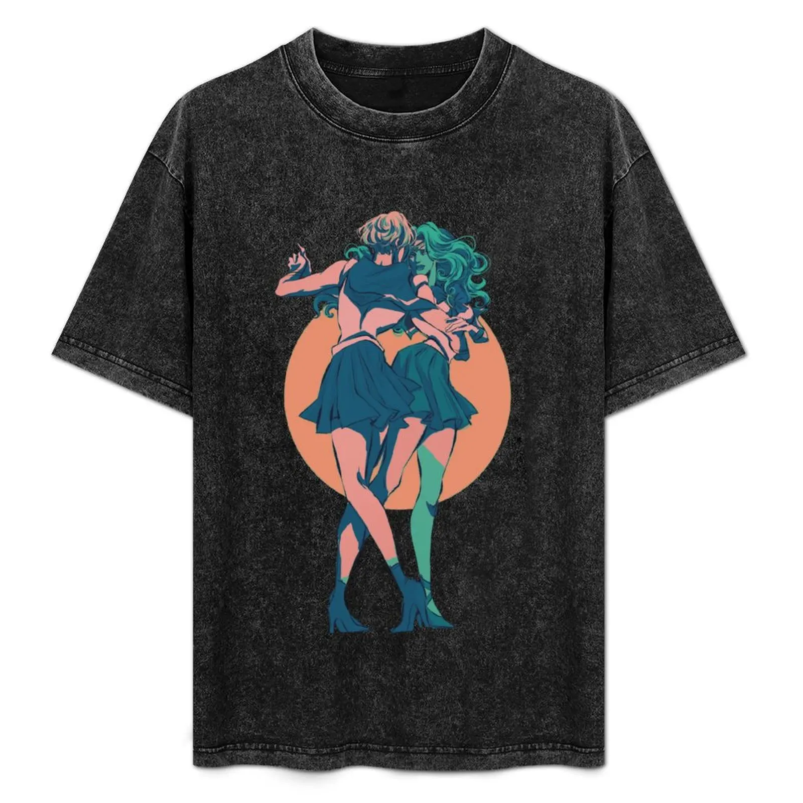 

UraNep dance T-Shirt vintage anime stuff Men's cotton t-shirt