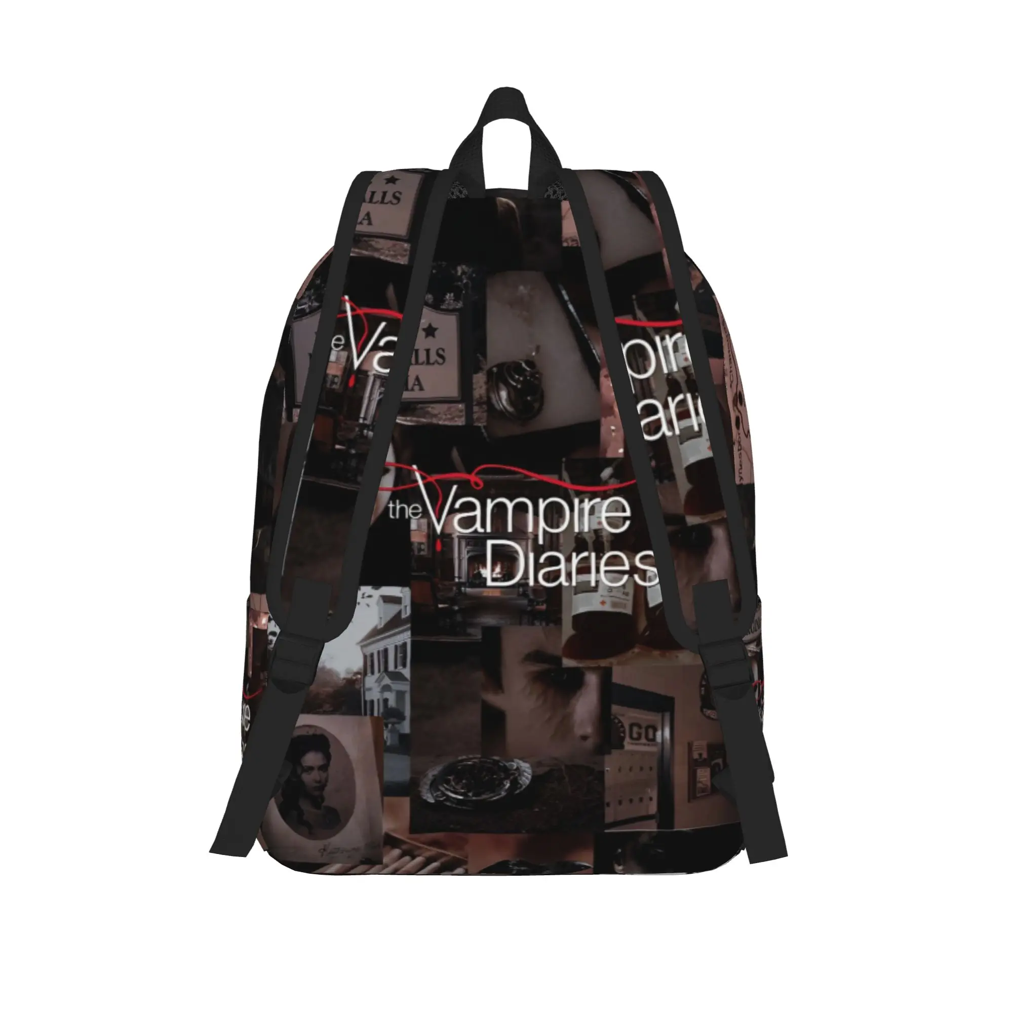 The Vampire Diaries Collage Backpack Men Women Cool High School Business Daypack TV Series Laptop Computer Canvas Bags Outdoor