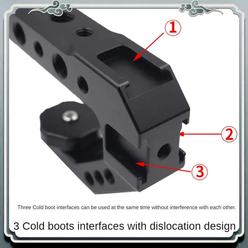 

Универсальная установка для зеркальной камеры премиум-класса, верхняя ручка, три адаптера для холодного башмака, крепление для светодиодного микрофона, металлическая ручка для сыра Eas