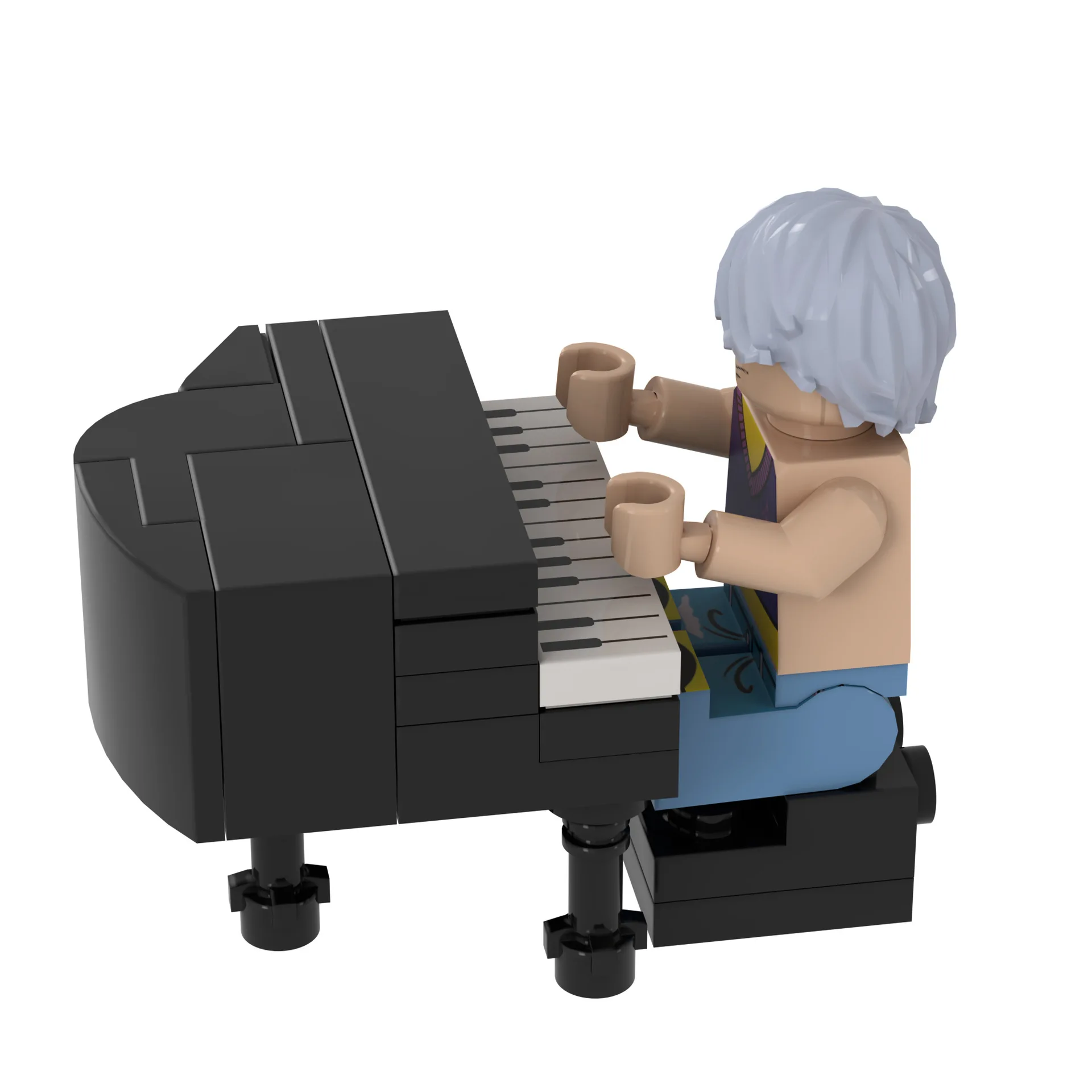 فريق Demon Hunters الرجالي، يتكون من الأعضاء ومكعبات البناء والألعاب والتماثيل