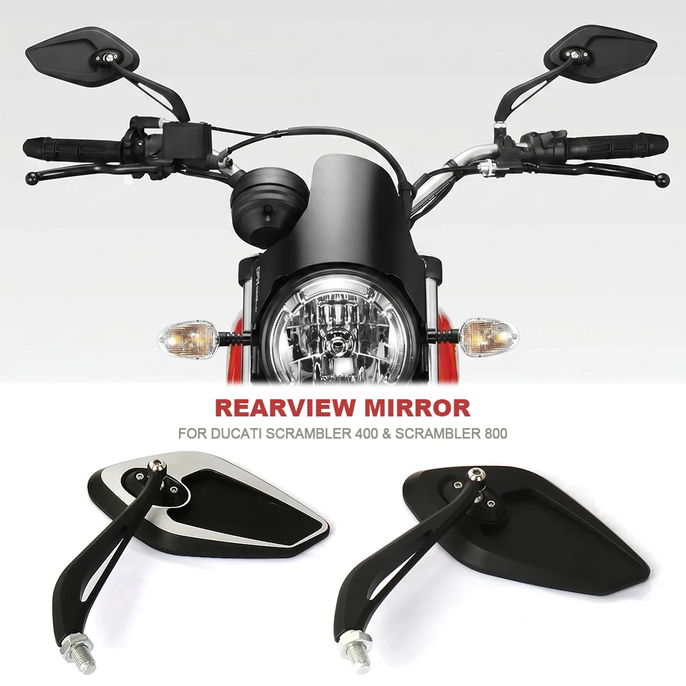 

Universal Motorcycle Rearview Mirrors Side Mirror For Ducati Scrambler 800 Scrambler 800 Scrambler800 Scrambler400 Accessories