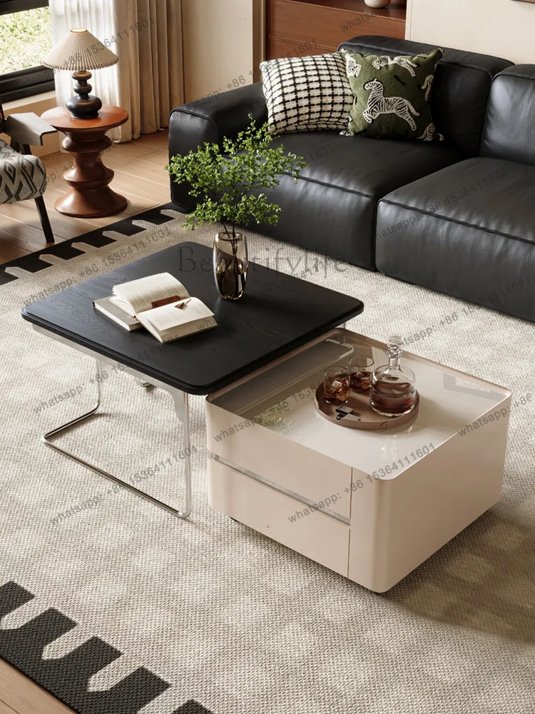 Factory Direct Sales French retro square combination coffee table antique trolley movable