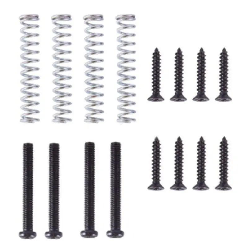 Humbucker Pickup Screws Springs Ring Surround Mounting Guitar Parts Black