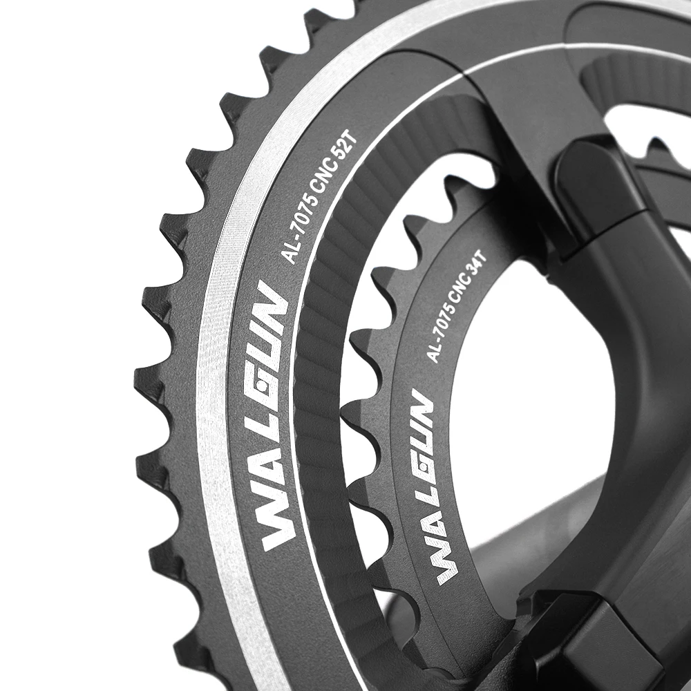 WALGUN Road Bike Chainring 110BCD 4 Bolts Double Bicycle Chain Wheel 50t-34t 52t-36t 53t-39t 105 R7000 Ultegra R8000 Chain Ring