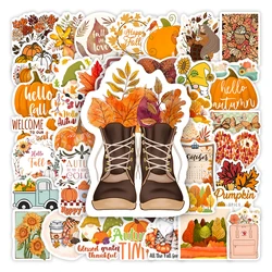 Cute Watercolor Autumn Fall Stickers Pumpkin DIY Kids Toys Gift Decorative Decal for Scrapbook Laptop Phone Luggage Waterproof