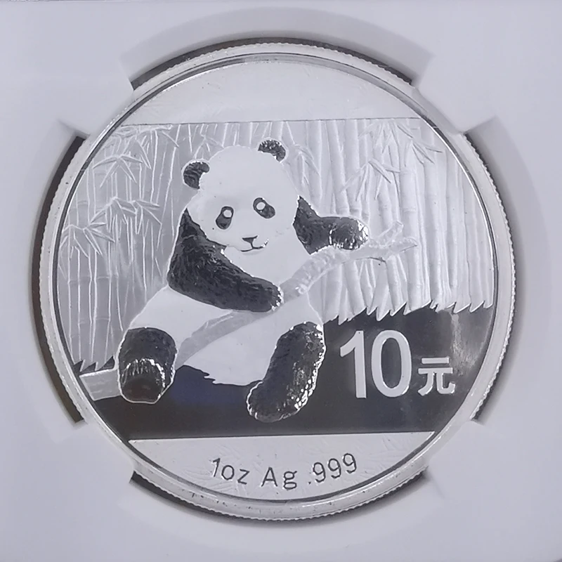 Imagem -02 - China Panda Prata Moeda Comemorativa Prata Original Real para Moedas de Coleção Bullion S10y Ngc Ms70 Perfeito 2014