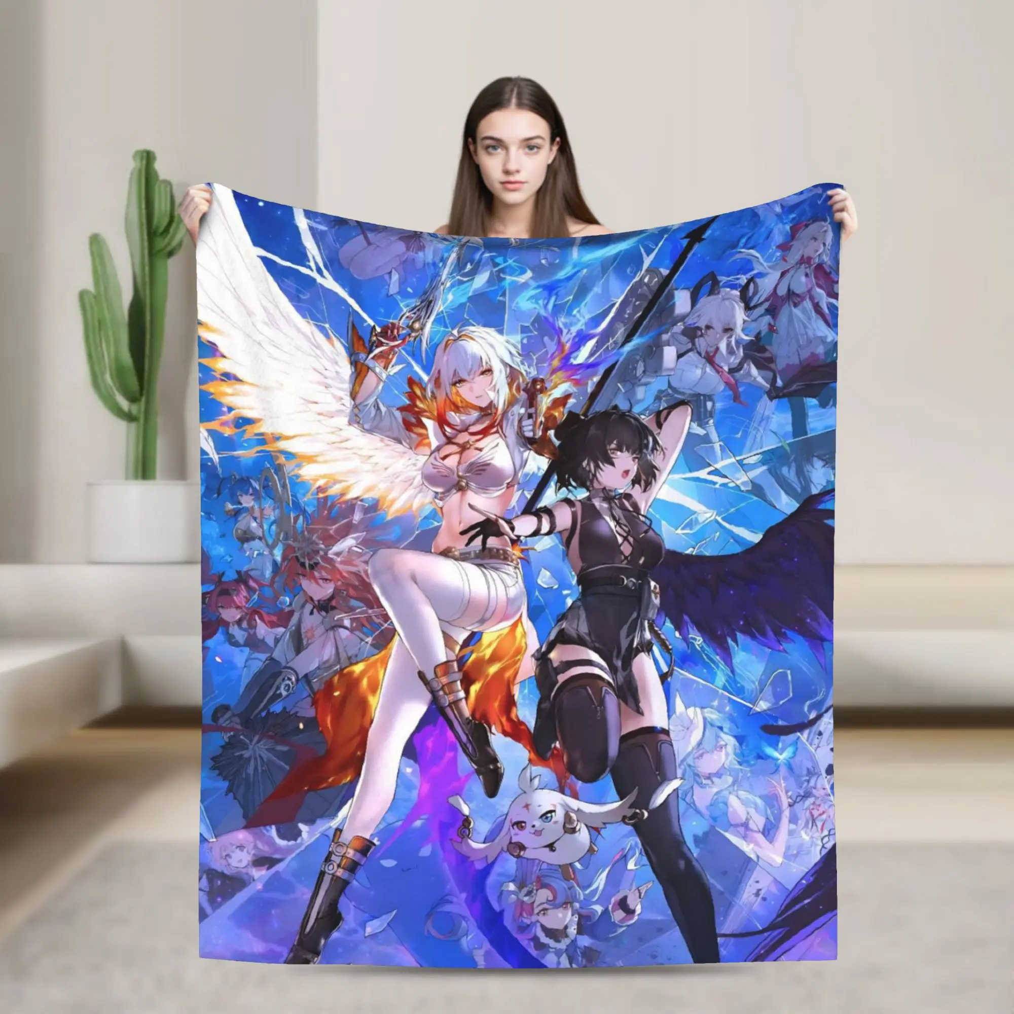 Chisa Wuthering Wave Galbrena Blankets Quality Super Soft  Bedding Throws Spring Travel Outdoor Novelty Bedspread