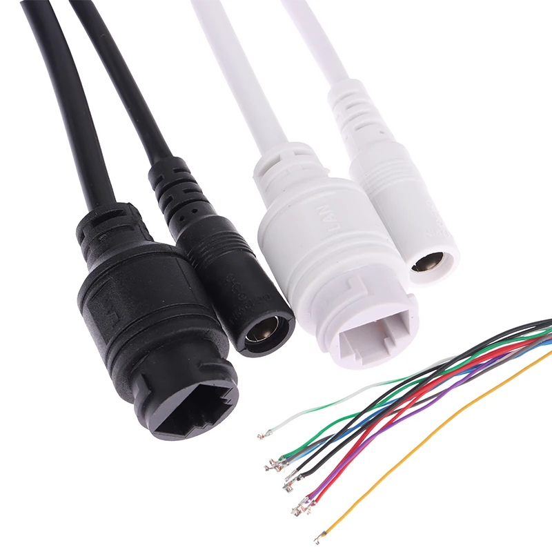 CCCTV POE IP network Camera PCB Module video power cable With, 70cm long, RJ45 female connectors with Terminlas,waterproof cable