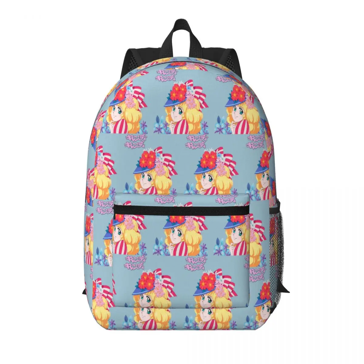 Candy Candy Anime Manga Student Backpack School Bag Hiking Travel Daypack for Boys Girls Bookbag Shoulder Bags