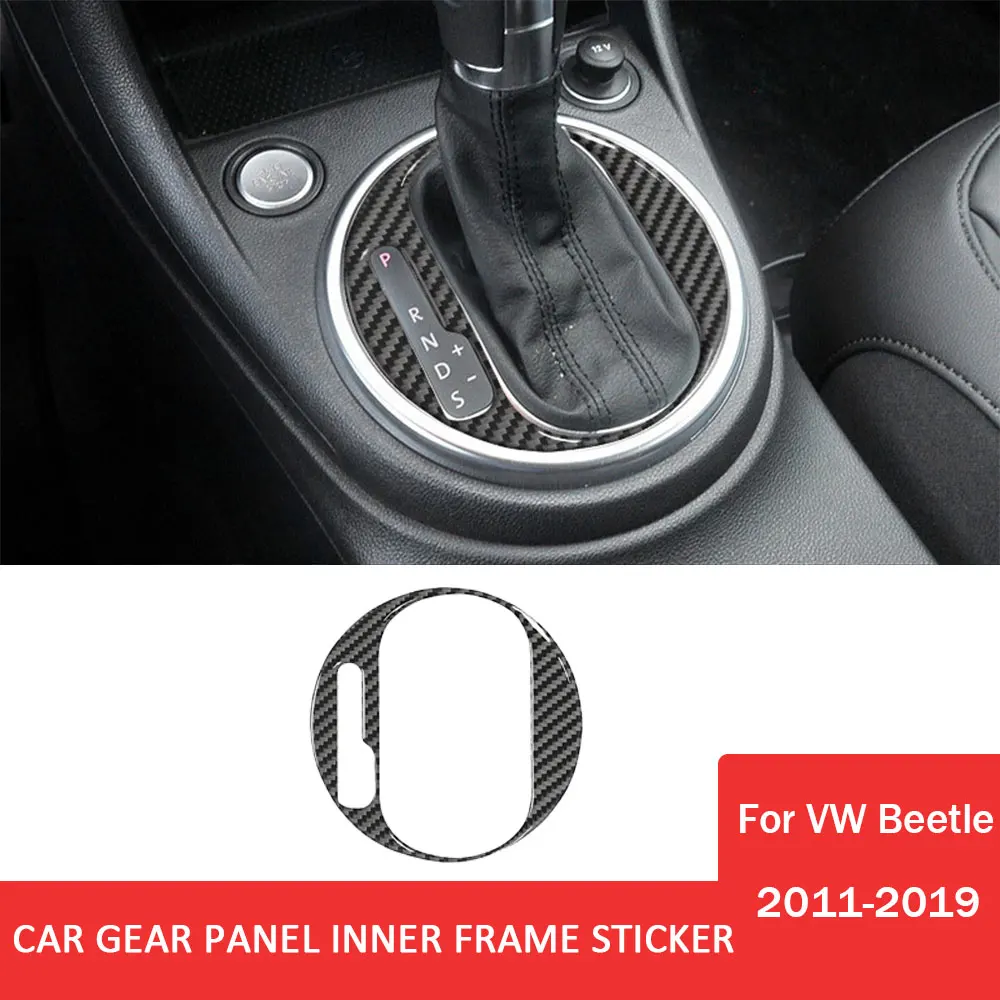 

Car Gear Panel Inner Frame Trim Sticker for Volkswagen Beetle 2011-2019 Carbon Fiber Cover Auto Interior Accessories LHD RHD