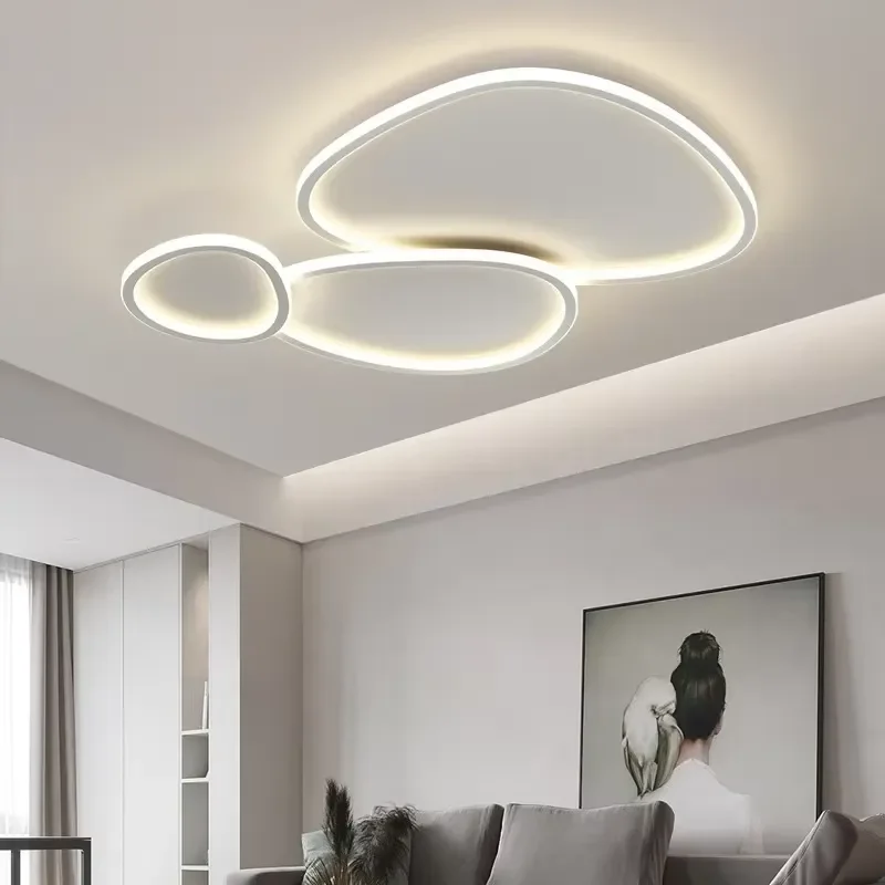 Nordic Led Minimalist Ceiling Lamp Dimmer White for Living Room Bedroom Bathroom Ceiling Lights Home Decor Lusters Luminaires