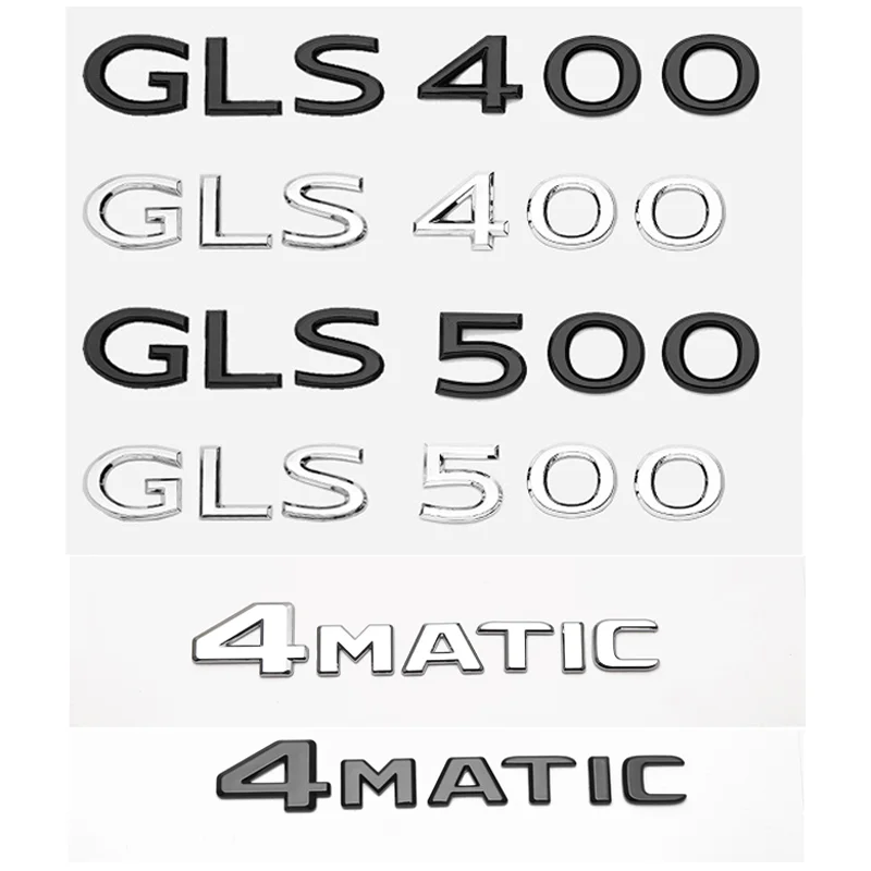 Эмблема для Mercedes Benz X166 GLS63 AMG GLS320 GLS350d GLS400 GLS450 GLS500 V8 BITURBO 4matic, наклейка на багажник, 2017 букв