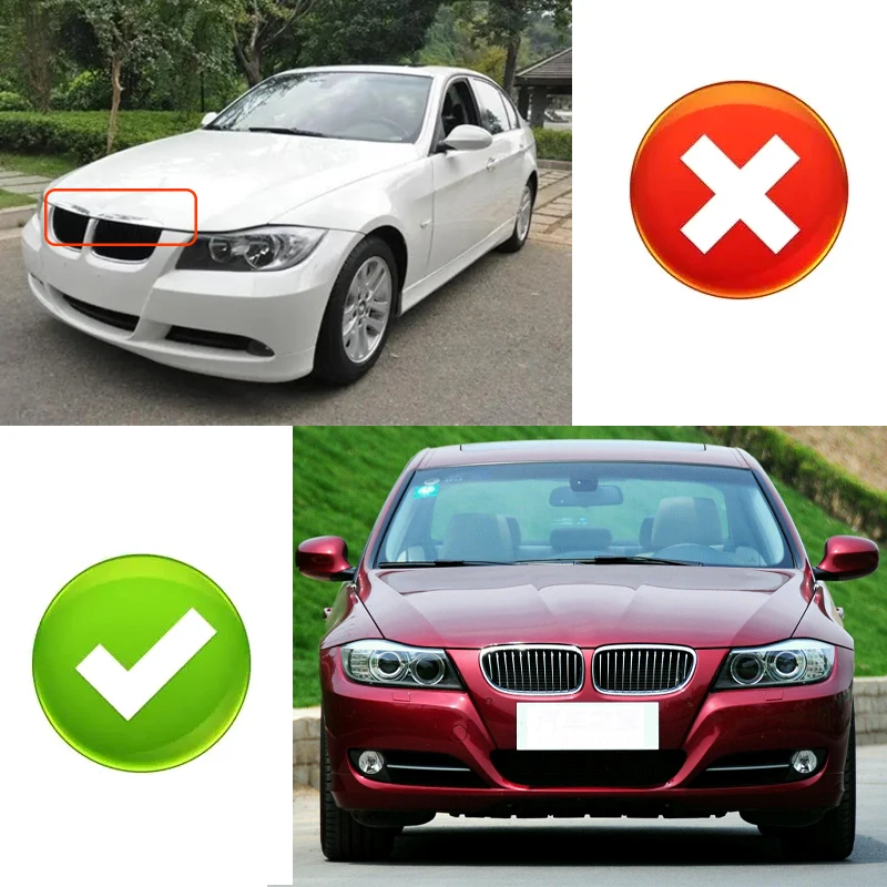 Pulleco Car Front Kidney Grille Grill Glossy For BMW E90 E91 LCI 3 Series Sedan Wagon 325i 328i 335i 335xi 330i 330xi 2009-2012