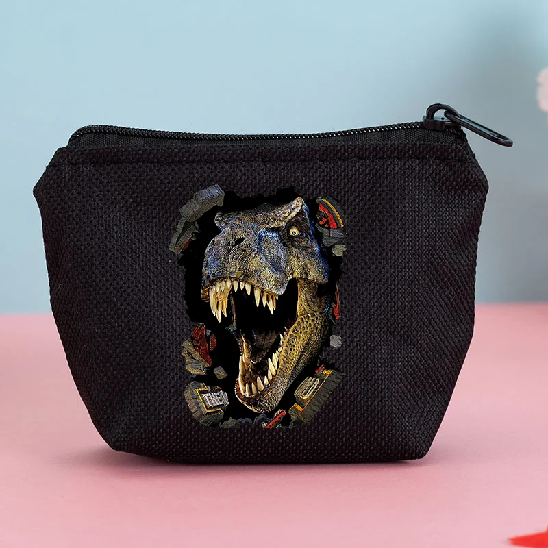 Jurassic Dinosaur Stationery Zipper Coin Purse Material Child Wallet Student Coin Purse Key Lock Key Storage Bag Gift Key Bags