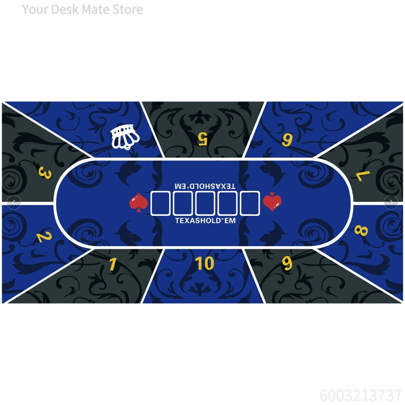 Green Baccarat Dice Table Layout Print Mouse Mat Non Slip Waterproof Large Game Pad Ideal Gift for Card Game Lovers