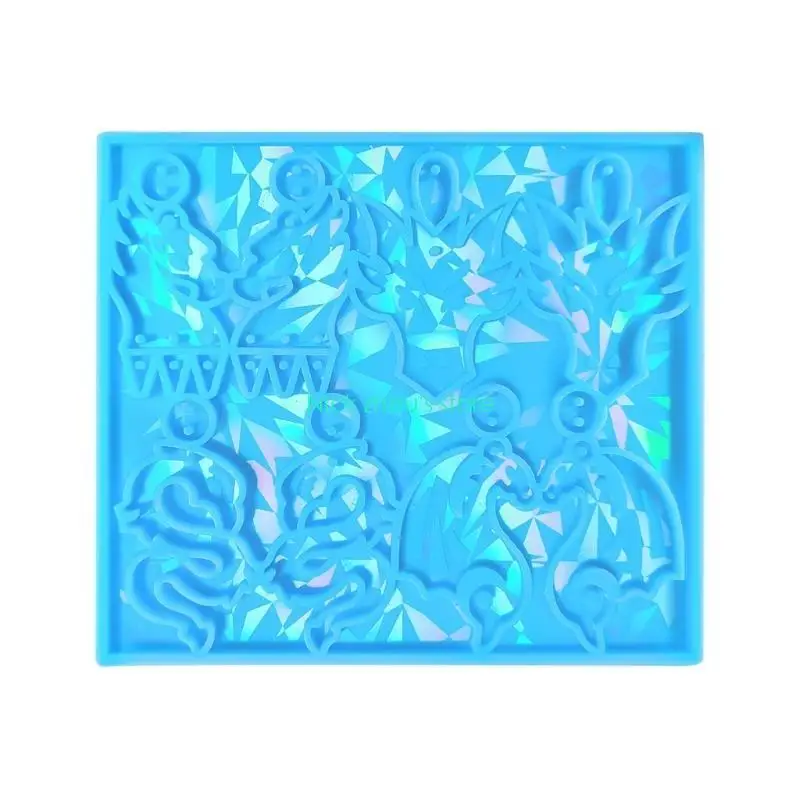 

E15E Изысканная силиконовая форма для подвески с голографическим драконом для ювелирных изделий своими руками-брелоков