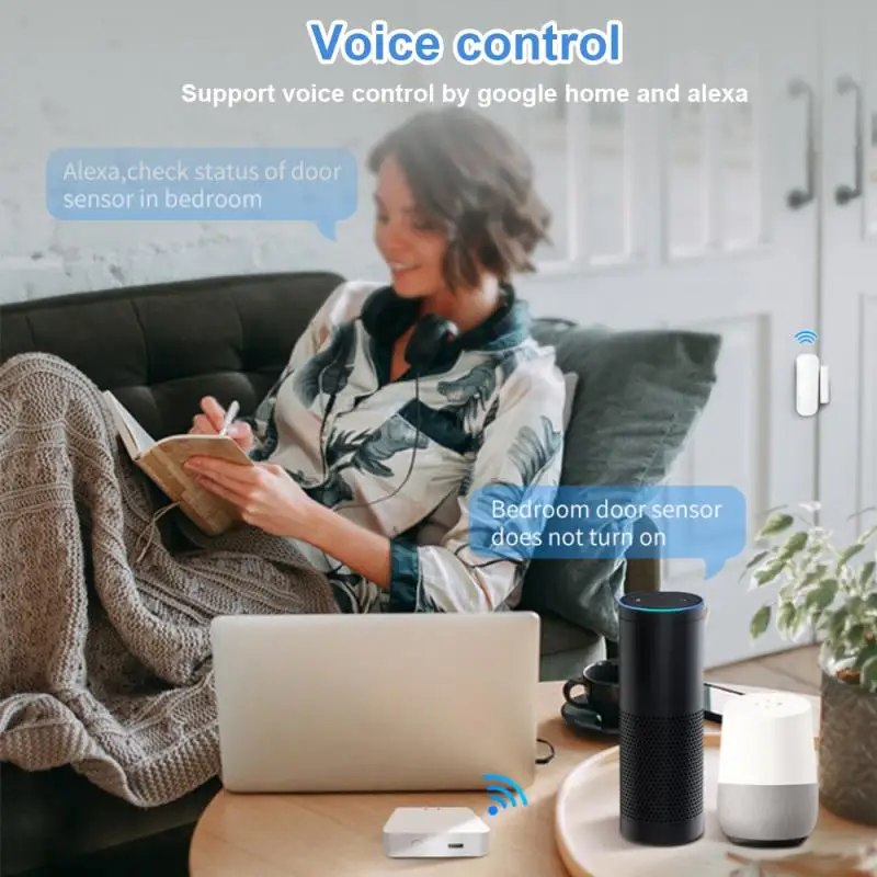 Tuya Zigbee 3.0 Slimme Deursensor Deur Open Gesloten Detectoren Beveiliging Smart Life App Controle Via Alexa Google Home