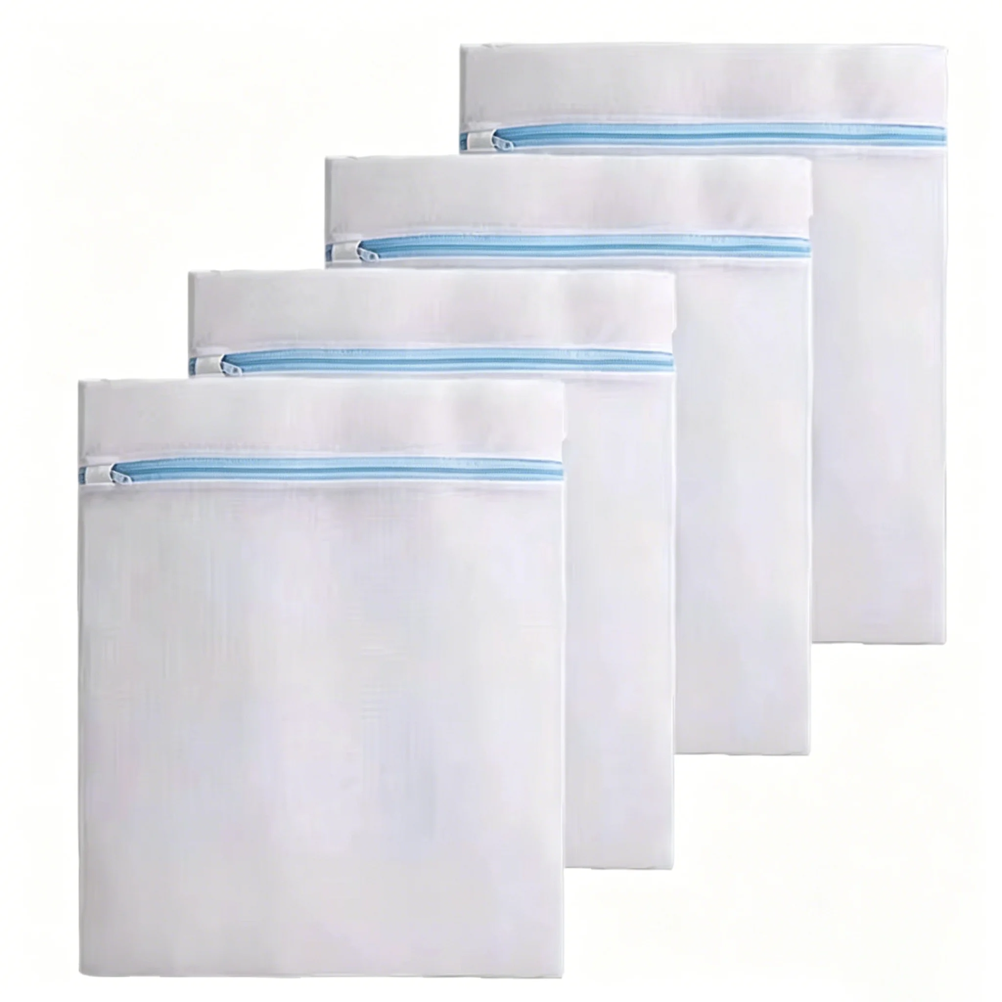 Fine Mesh Laundry Bags Blue Zipper Anti-deformation Delicate Lingerie Washing Bags Durable Large Capacity Clothes Storage Pouch