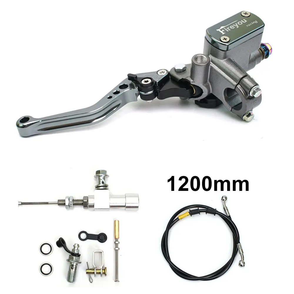7/8 in Motorcycle Hydraulic Brake Clutch Kit Lever Master Cylinder Pump Oil Hose For Racing Yamaha Kawasaki Honda Suzuki Motos image 3
