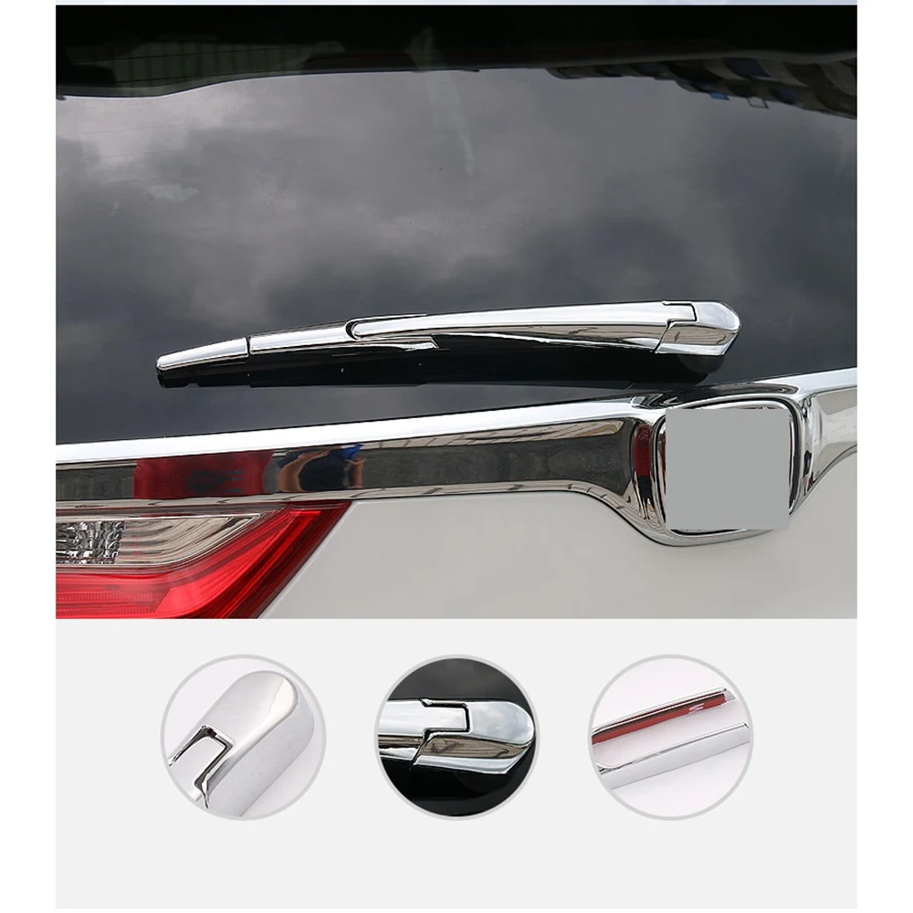 Car Roof Rear Window Rain Wiper Light Cover Trim for Honda CRV CR-V 2017-2021 Carbon Fiber ABS Decor Sticker Accessories