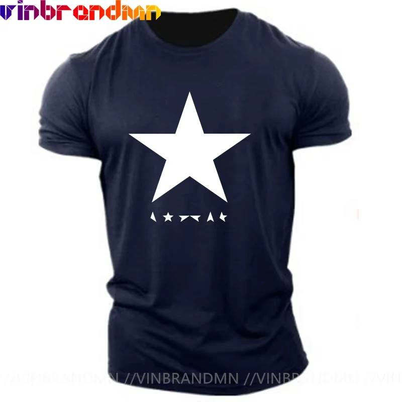 Estrela preta david legend estrela t camisa rock cantor símbolo impressão masculina moda algodão camisetas de grandes dimensões menino camisetas homme