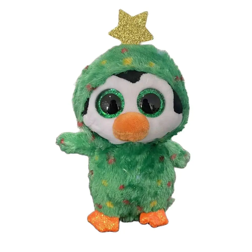 

6" 15cm TY Beanie Boos Big Eyes Green Penguin Plush Stuffed Animal Collectible Soft Doll Kawaii Baby Christmas Gifts
