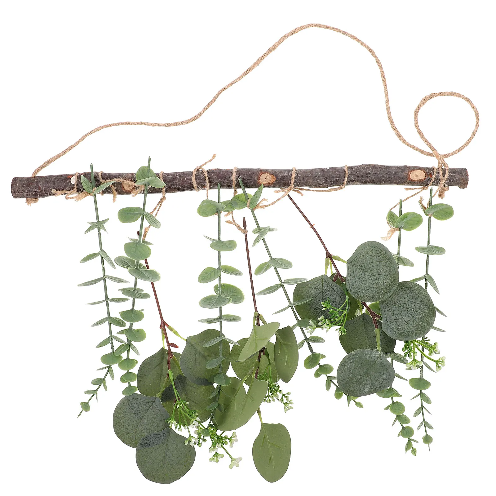 

1pc Simulated Eucalyptus Wall Hanging Artificial Plant Green Home Garden Adornment Scene Pendant Wall-Mounted Suspension