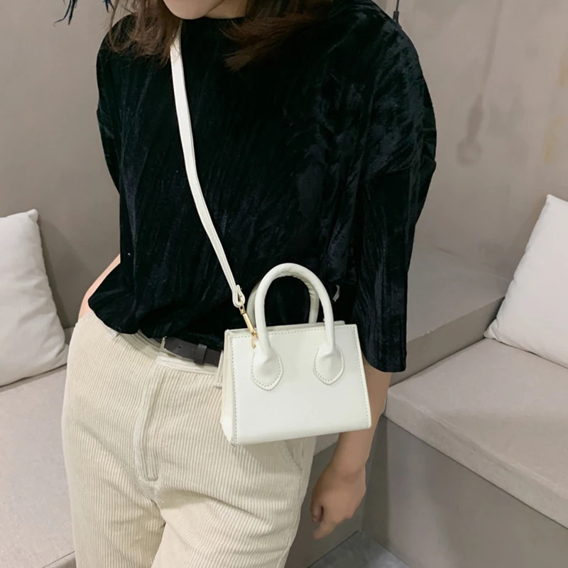 Vintage Mini Crossbody Bag For Women PU Leather Small Messenger Bag Elegant Shoulder Bag Handbag Casual Small Square Bag