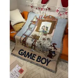 Sofa Blanket Casual Blanket Anime Style For Bed Sofa Towel Single Full Cover Sofa Blanket, Winter Picnic Cushion Anime Blanket