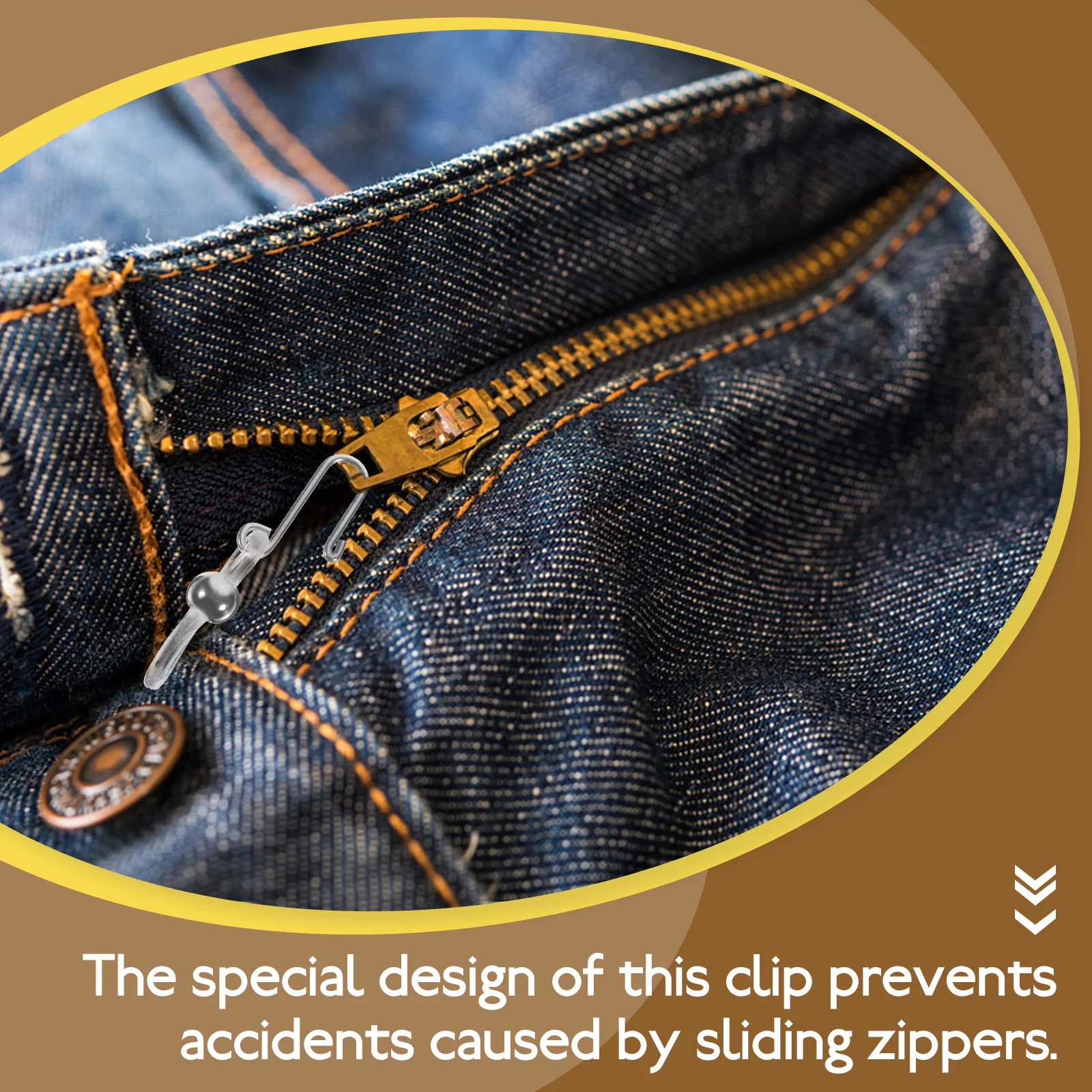 

15Pcs Zipper Holder Clip Hook Jeans Clasp Keeping Zipper Up Easy Installation Durable Accessories Clip Hook Upper for Jeans