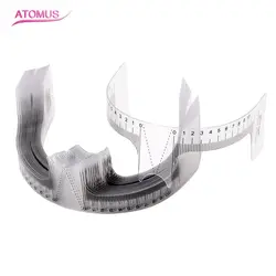 再利用可能な眉毛定規,アートメイク,タトゥー,マニキュアステンシル,ルール,ツール,4個/ピース/ロット