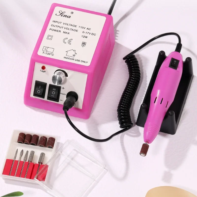 20000RPMプロ仕様ポータブル電動ネイルドリルマシン マニキュア バフ研磨 甘皮除去 フットケア マニキュアツール