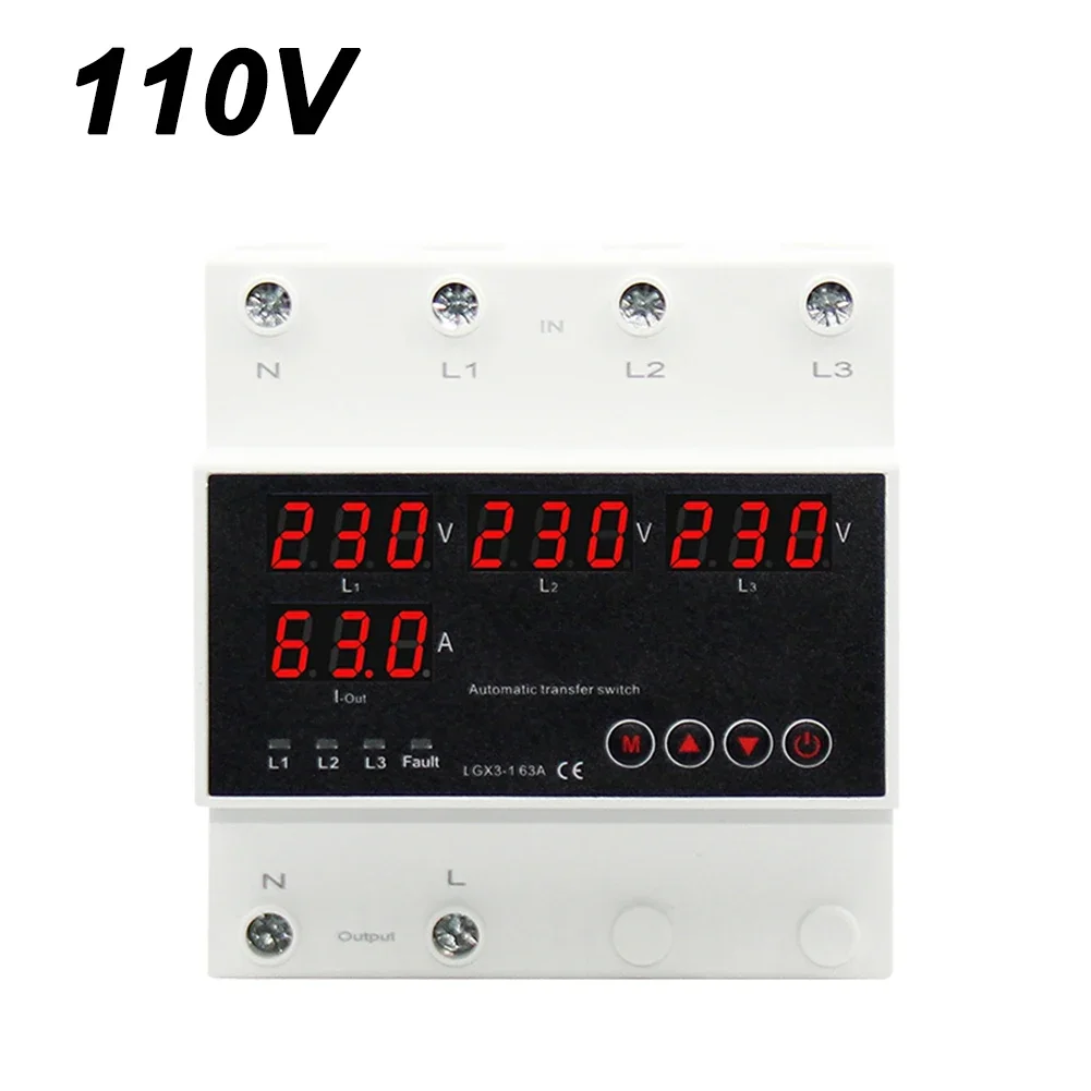 

Automatic Voltage Switch 4-display Voltage Protector Home Electrical Safety Adjustable Parameters Flexible Settings