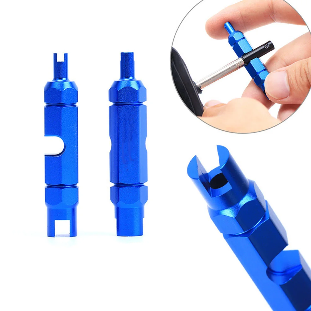 

Blue Car Tire Stem Remover Tool Multifunctional Durable Aluminum Alloy Double Head Repair Tool Installer Suitable for Car Truck