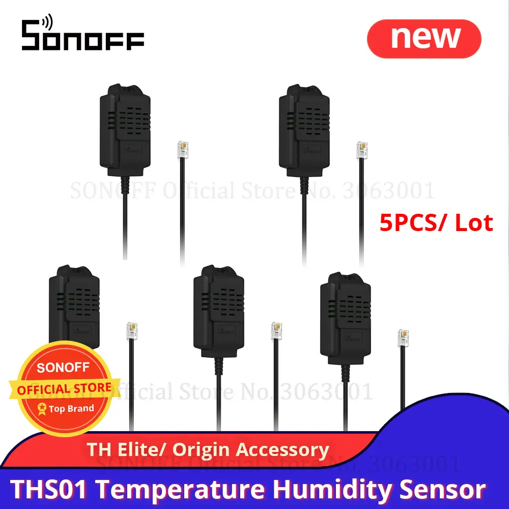 5PCS/Lot Sonoff Sensor THS01 Temperature Humidity Sensor Probe High Accuracy Monitor Sensor Module for Sonoff THR316D/ THR320D