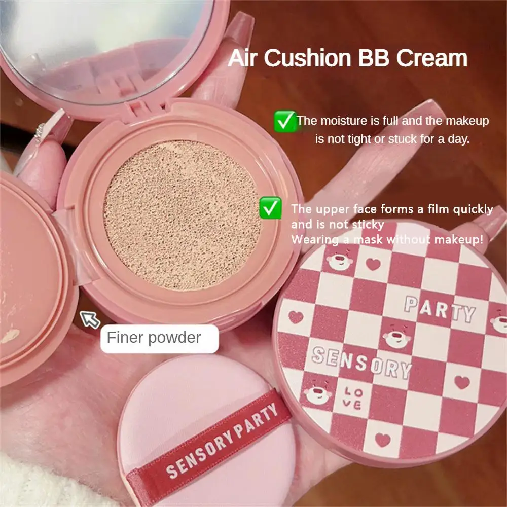 Air Cushion Natural BB Cream, Festa Sensorial, Air Guache, Maquiagem, Impermeável, De Longa Duração, Pele Clara, Cosméticos