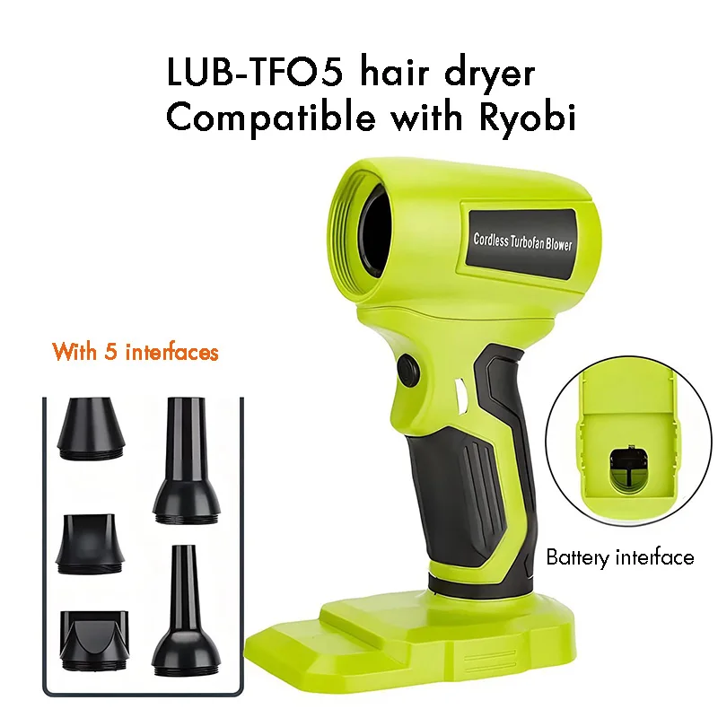 

Electric Air Blower 130000RPM 210W Brushless Mini Turbo Jet Fan High-Speed Turbo Violent Fan for 20V Battery (No Battery)