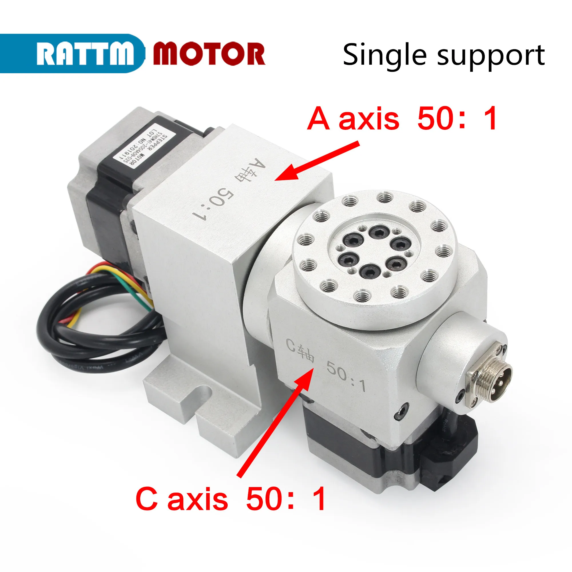 

【From EU Ship】CNC 4th Fourth 5th Fifth A B Rotary axis Harmonic Drive Reducer Dividing Head Speed Ratio 50:1