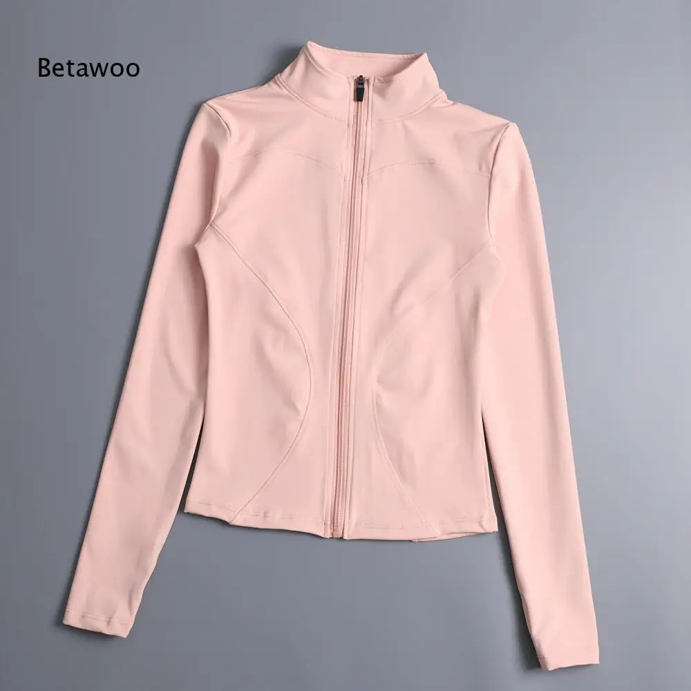 Fashion Casual High Stretch Seam Detail Zip Up Long Sleeve Yoga Jacket