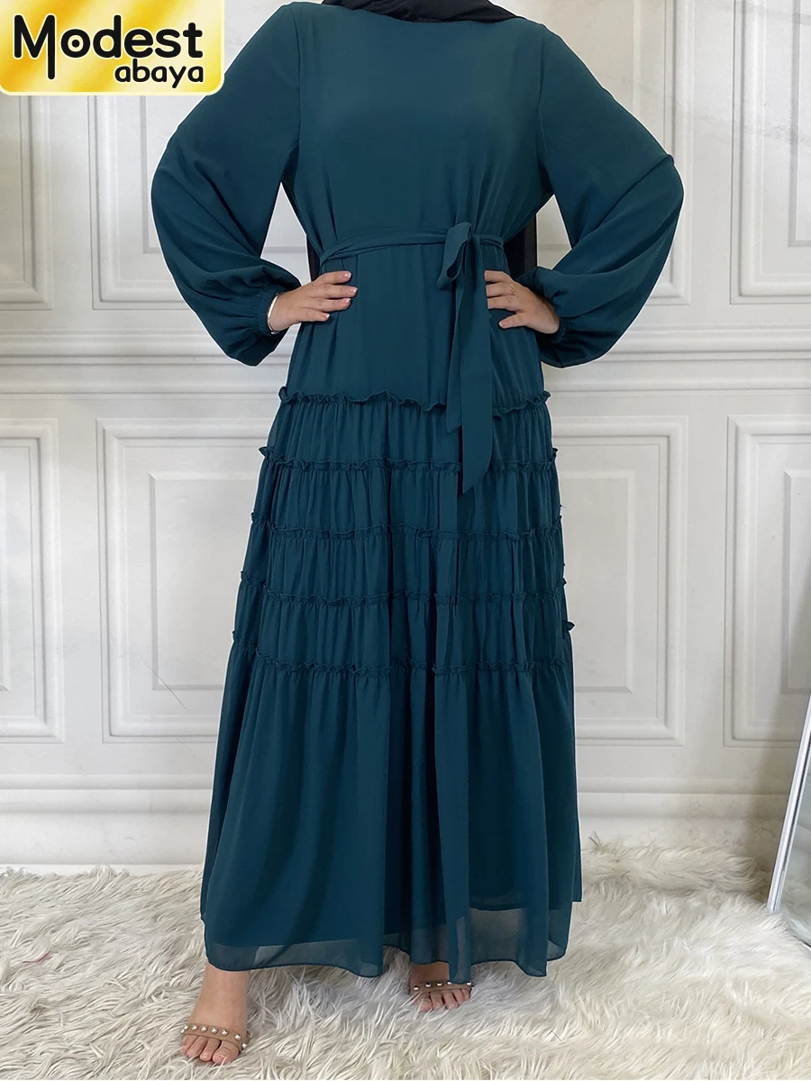 Modest Abaya Ramadan Musulman De Mode Maxi Robe Turkey Kaftan Islamic Clothing Muslim For Women Hijab Dress Caftan Vestidos