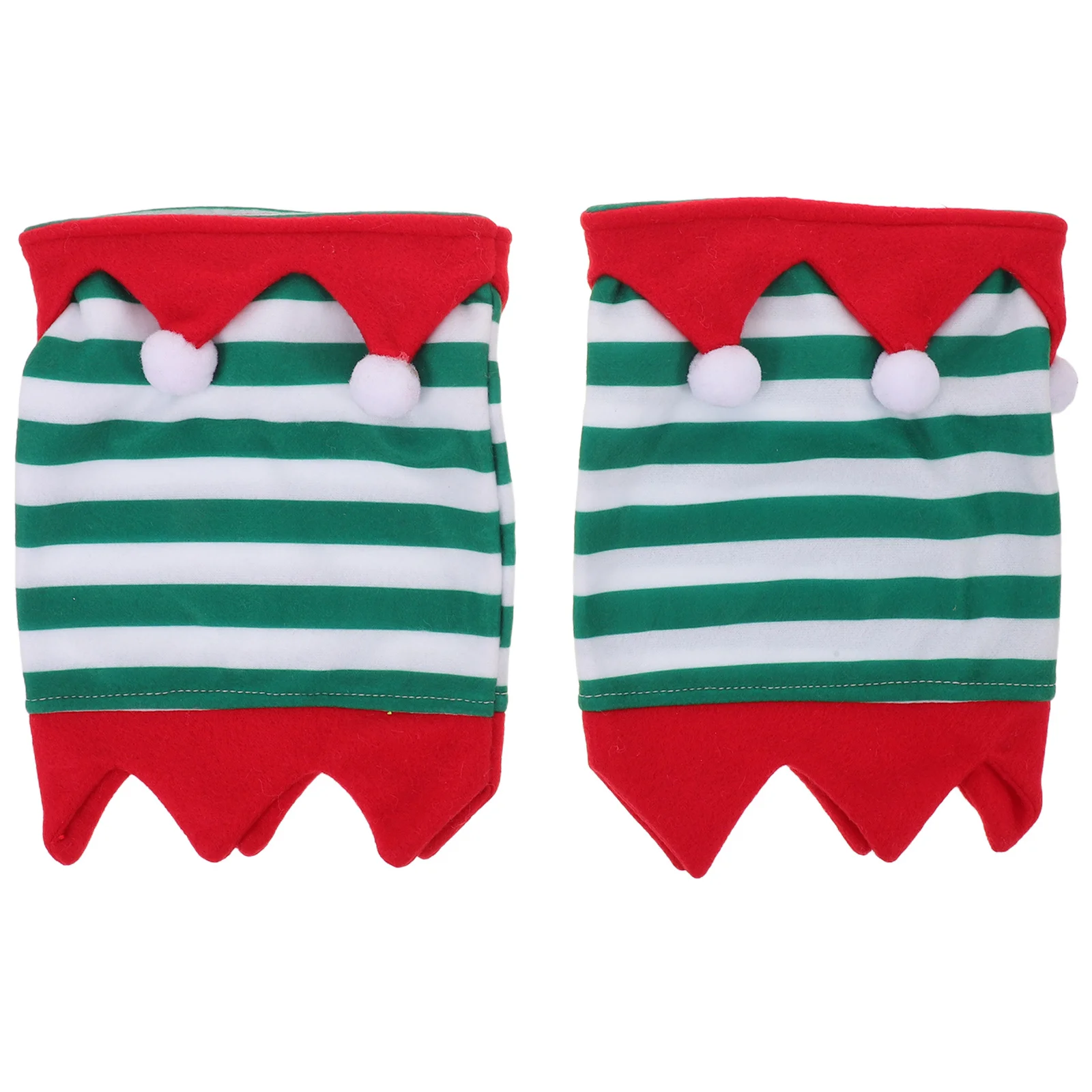 Envolturas transpirables para patas de caballo, cubiertas para patas delanteras a rayas, ajuste cómodo, decoración de seguridad para fiesta de Navidad, vendaje equino, 2 uds.