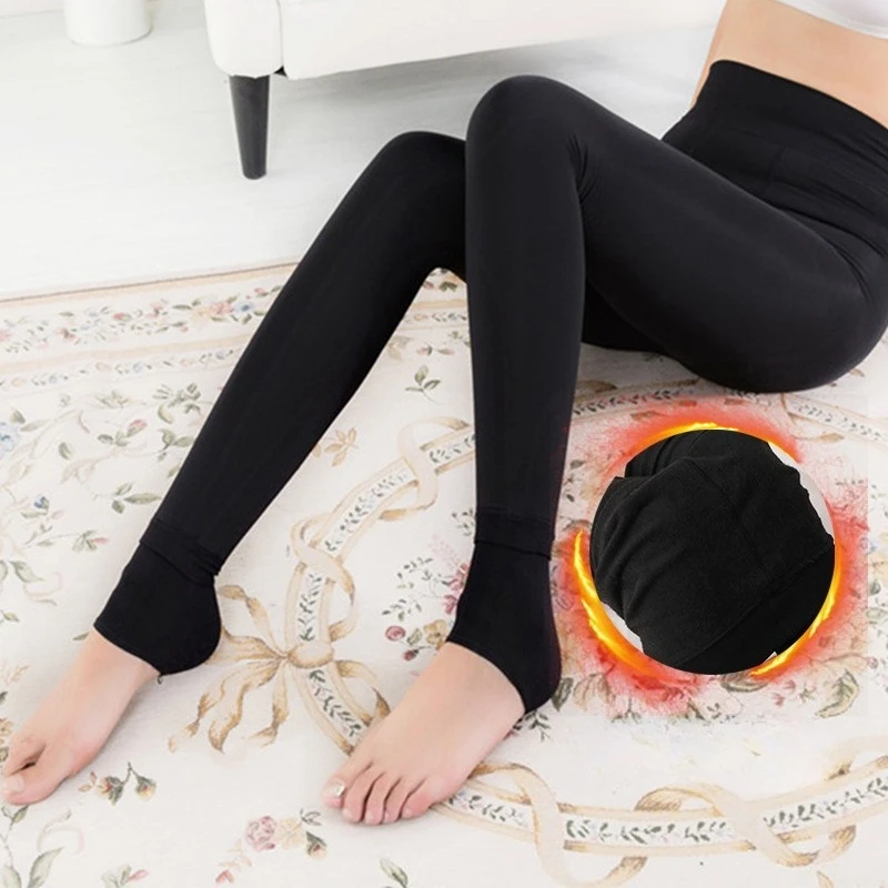 Thick Warm Velvet Footed Pantyhose Women Pearl Soft Tights One Piece Bottoming Pants Fall Winter Cold Weather Gift