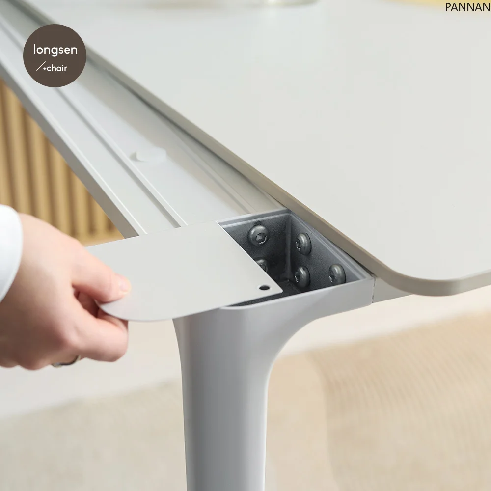 Dining table Modern simple rock slab Cafe long table Light luxury rectangular office negotiation table